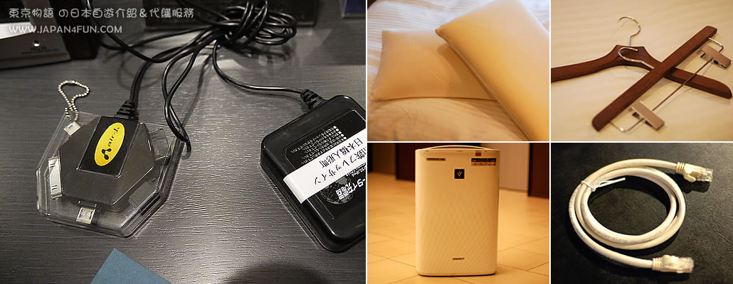 ▲ (圖左) 萬用手機充電插：各牌子的手提電話及平板電腦都適用，很貼心！